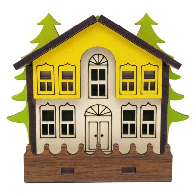 Vavsan Çift Çamlı Ev Buzdolabı Magnet